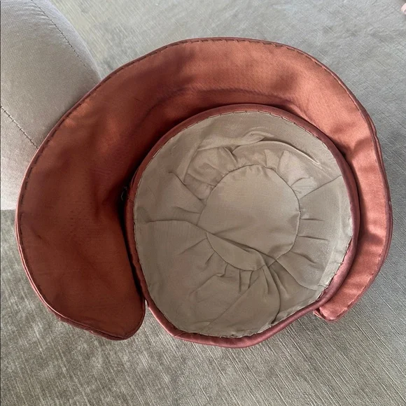 Antique 1912-20 Satin Silk Asymmetric Hat Sz S as is. Great for costume party - Picture 12 of 12